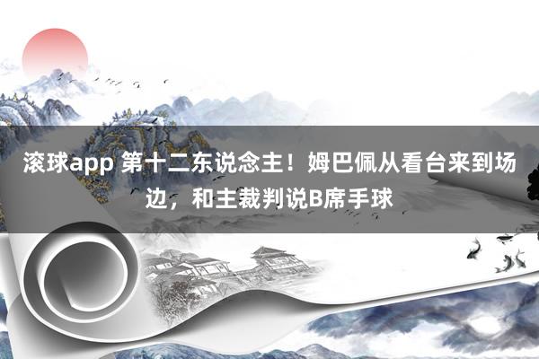 滚球app 第十二东说念主！姆巴佩从看台来到场边，和主裁判说B席手球