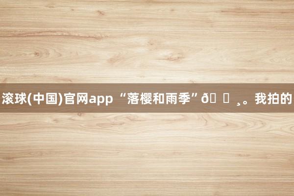 滚球(中国)官网app “落樱和雨季”🌸<a href=