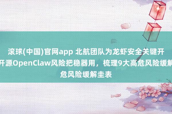 滚球(中国)官网app 北航团队为龙虾安全关键开刀！开源OpenClaw风险把稳器用，梳理9大高危风险缓解圭表