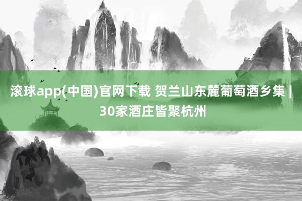 滚球app(中国)官网下载 贺兰山东麓葡萄酒乡集 | 30家酒庄皆聚杭州