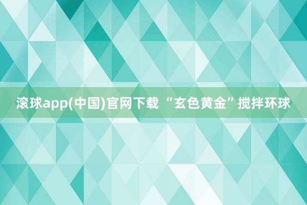 滚球app(中国)官网下载 “玄色黄金”搅拌环球