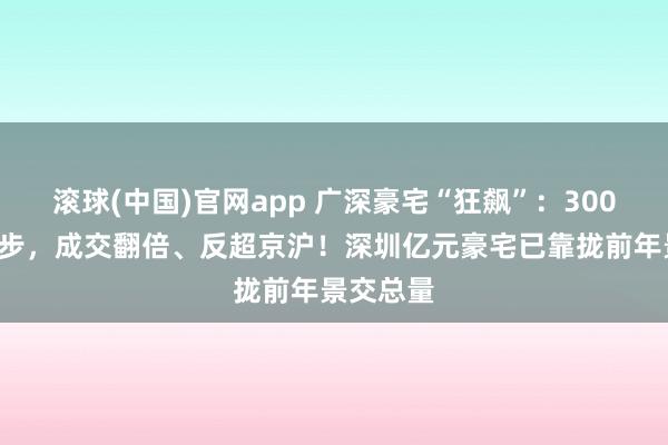 滚球(中国)官网app 广深豪宅“狂飙”：3000万元起步，成交翻倍、反超京沪！深圳亿元豪宅已靠拢前年景交总量