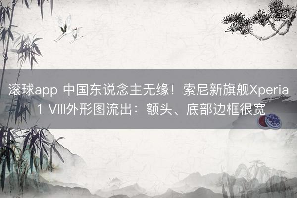 滚球app 中国东说念主无缘！索尼新旗舰Xperia 1 VIII外形图流出：额头、底部边框很宽
