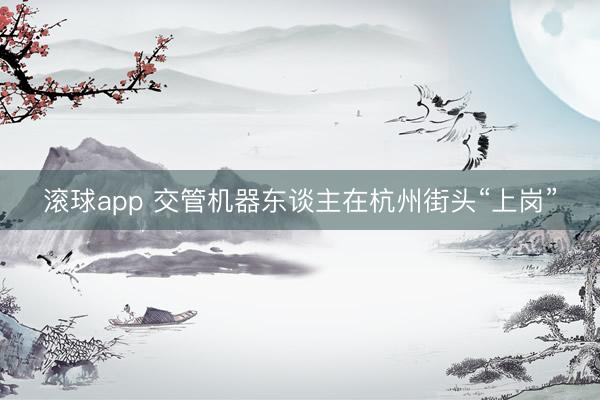 滚球app 交管机器东谈主在杭州街头“上岗”