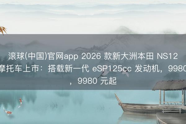 滚球(中国)官网app 2026 款新大洲本田 NS125LA 摩托车上市：搭载新一代 eSP125cc 发动机，9980 元起