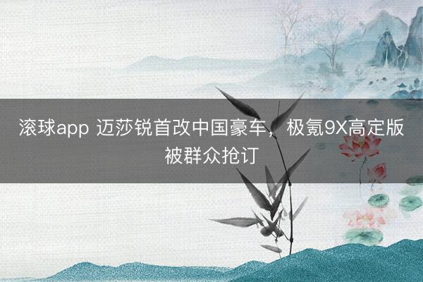 滚球app 迈莎锐首改中国豪车，极氪9X高定版被群众抢订