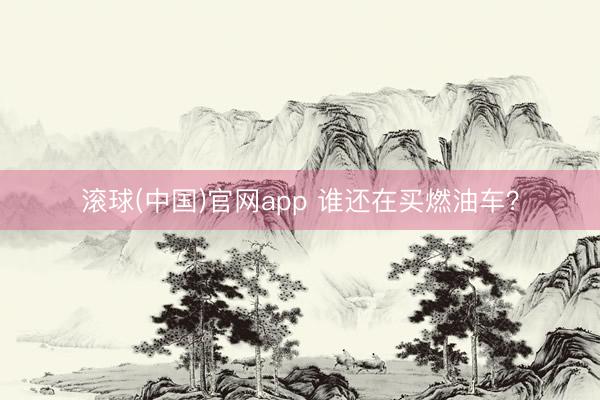 滚球(中国)官网app 谁还在买燃油车？