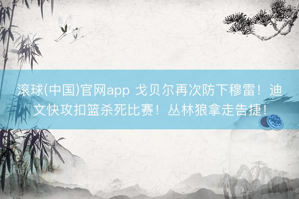 滚球(中国)官网app 戈贝尔再次防下穆雷！迪文快攻扣篮杀死比赛！丛林狼拿走告捷！
