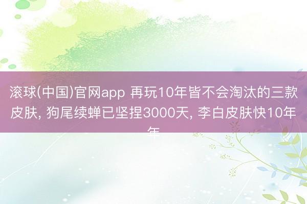 滚球(中国)官网app 再玩10年皆不会淘汰的三款皮肤， 狗尾续蝉已坚捏3000天， 李白皮肤快10年