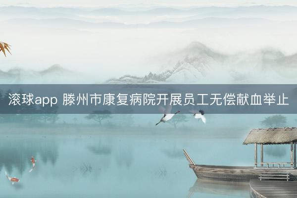 滚球app 滕州市康复病院开展员工无偿献血举止