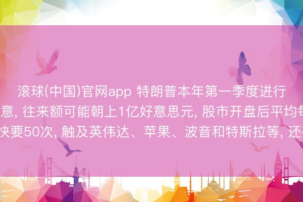 滚球(中国)官网app 特朗普本年第一季度进行了3600屡次股票生意， 往来额可能朝上1亿好意思元， 股市开盘后平均每天往来快要50次， 触及英伟达、苹果、波音和特斯拉等， 还有一些好意思国军火供应商的股票