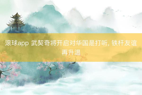 滚球app 武契奇将开启对华国是打听， 铁杆友谊再升温