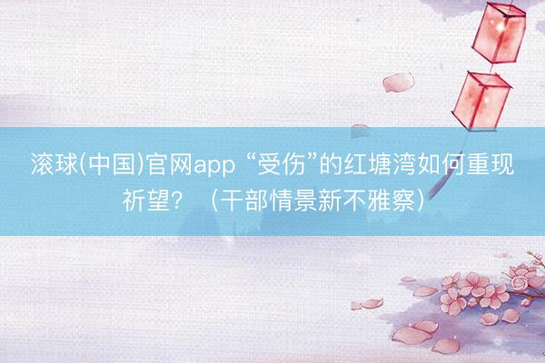 滚球(中国)官网app “受伤”的红塘湾如何重现祈望？（干部情景新不雅察）