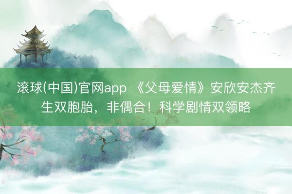 滚球(中国)官网app 《父母爱情》安欣安杰齐生双胞胎,非偶合!科学剧情双领略