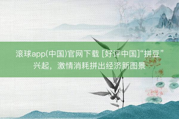 滚球app(中国)官网下载 [好评中国]“拼豆”兴起，激情消耗拼出经济新图景